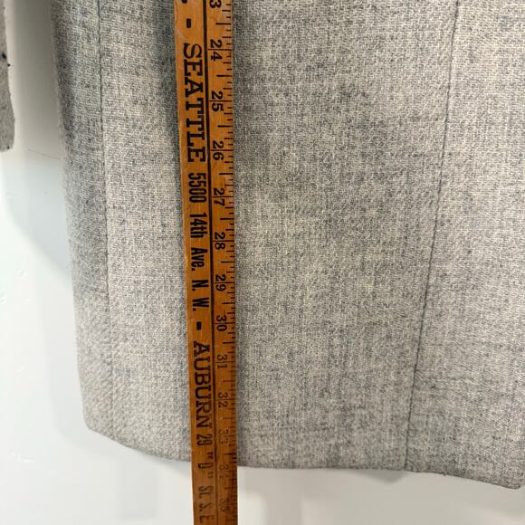 J. Crew Women's Cocoon Coat Italian Stadium-Cloth Wool Jacket Gray 6 - Picture 9 of 10